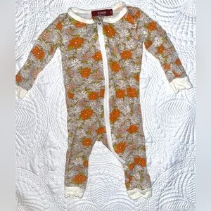 Milkbarn 3-6 Months zipper sleeper Vintage Floral